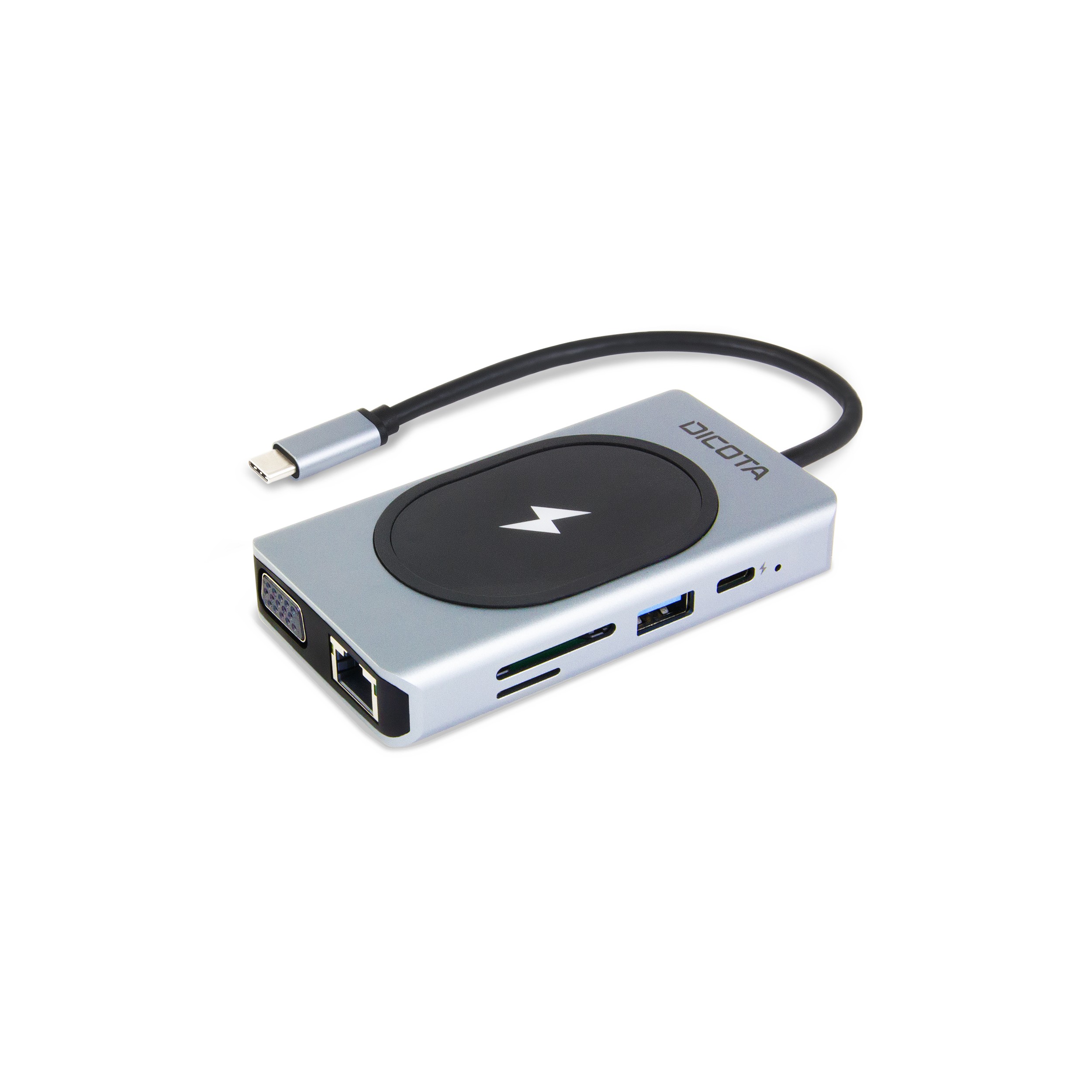 DICOTA D32059 interface hub USB Type-C Black, Silver - DICOTA D32059,