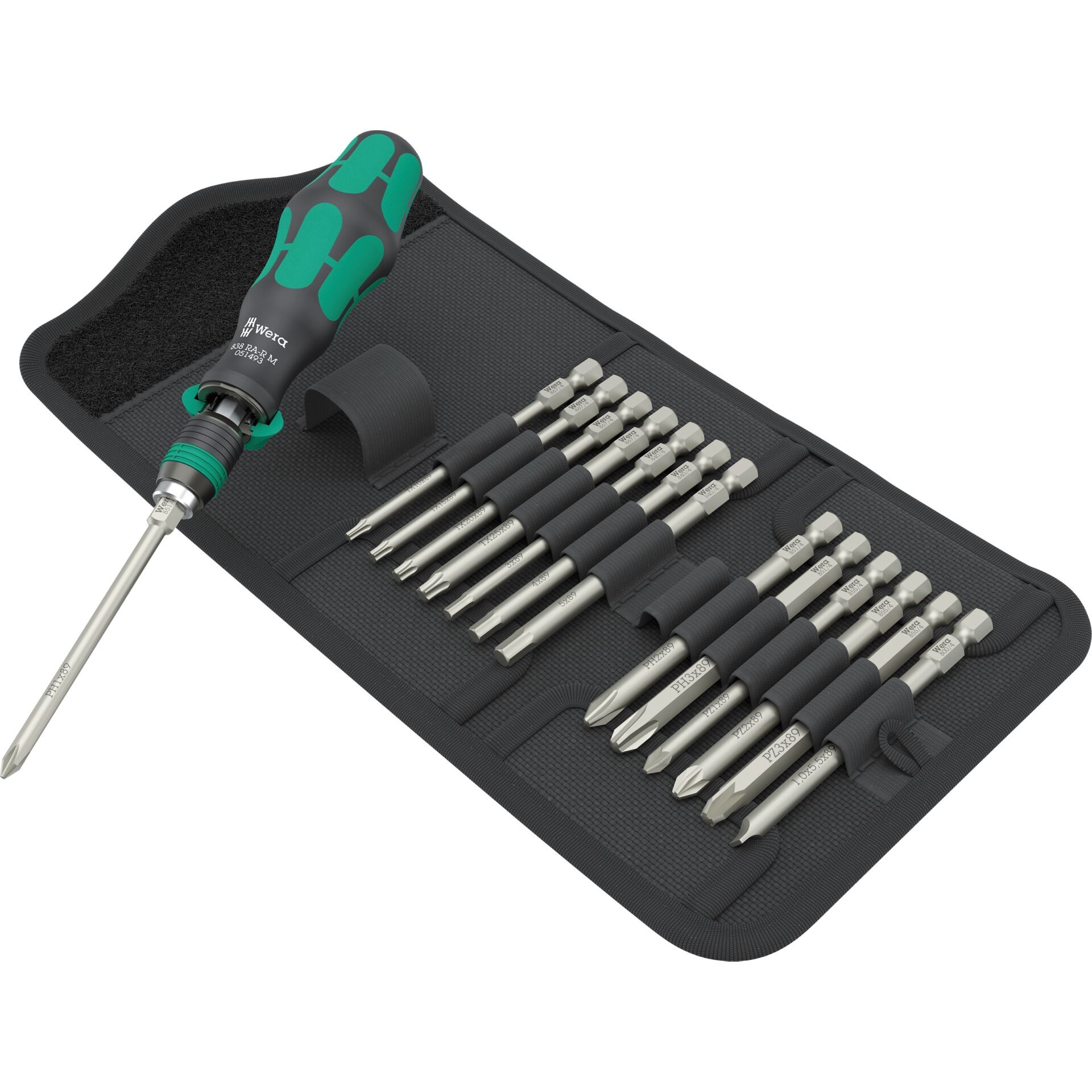Schraubendrehspare Kraftform Kompakt 838 RA-R M 15-tlg.WERA