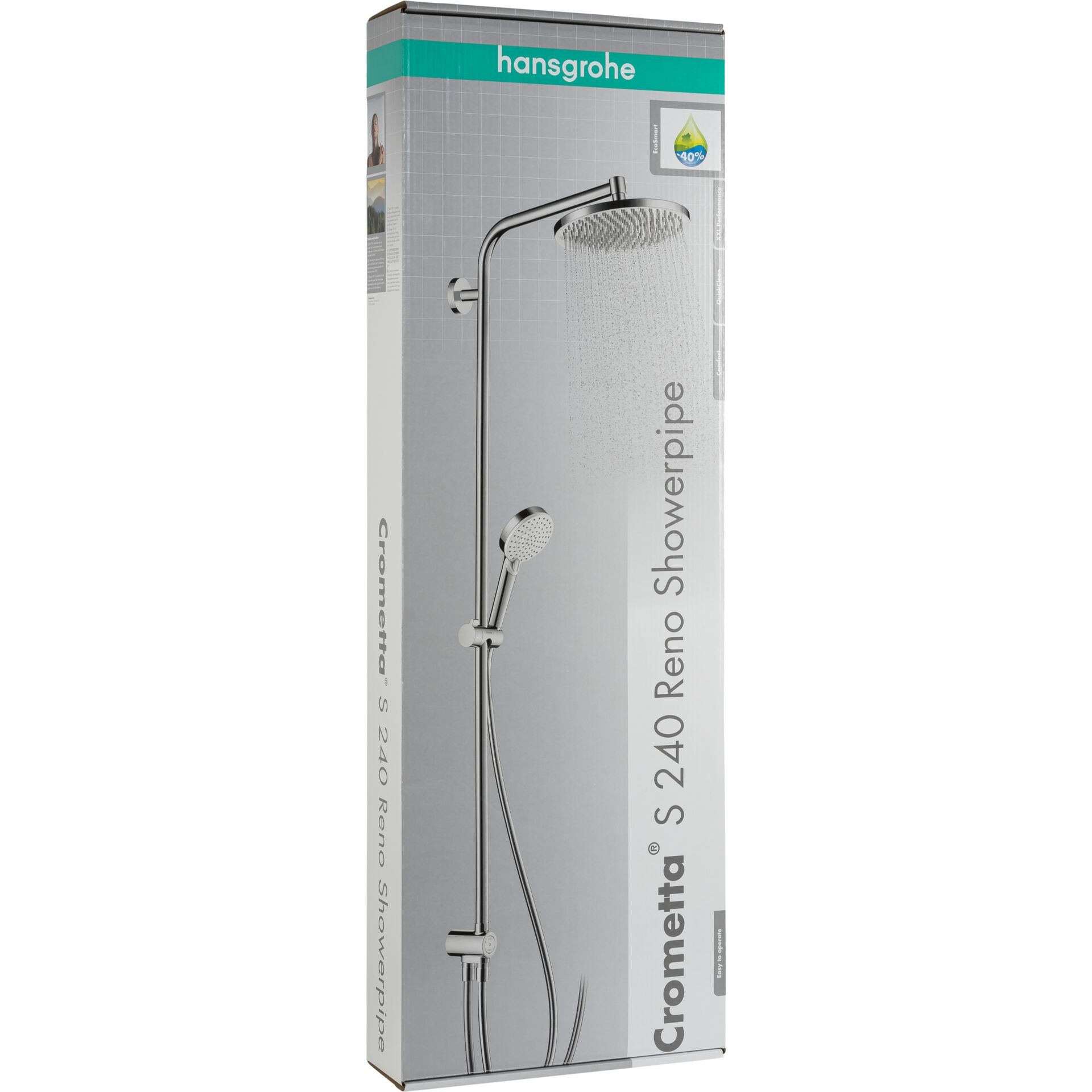 Hansgrohe Crometta S Showerpipe 240 1jet EcoSmart Reno chrom