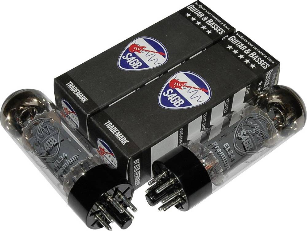 BTB Vertrieb EL34 S4GB Premium Elektronenröhre Matched Paar