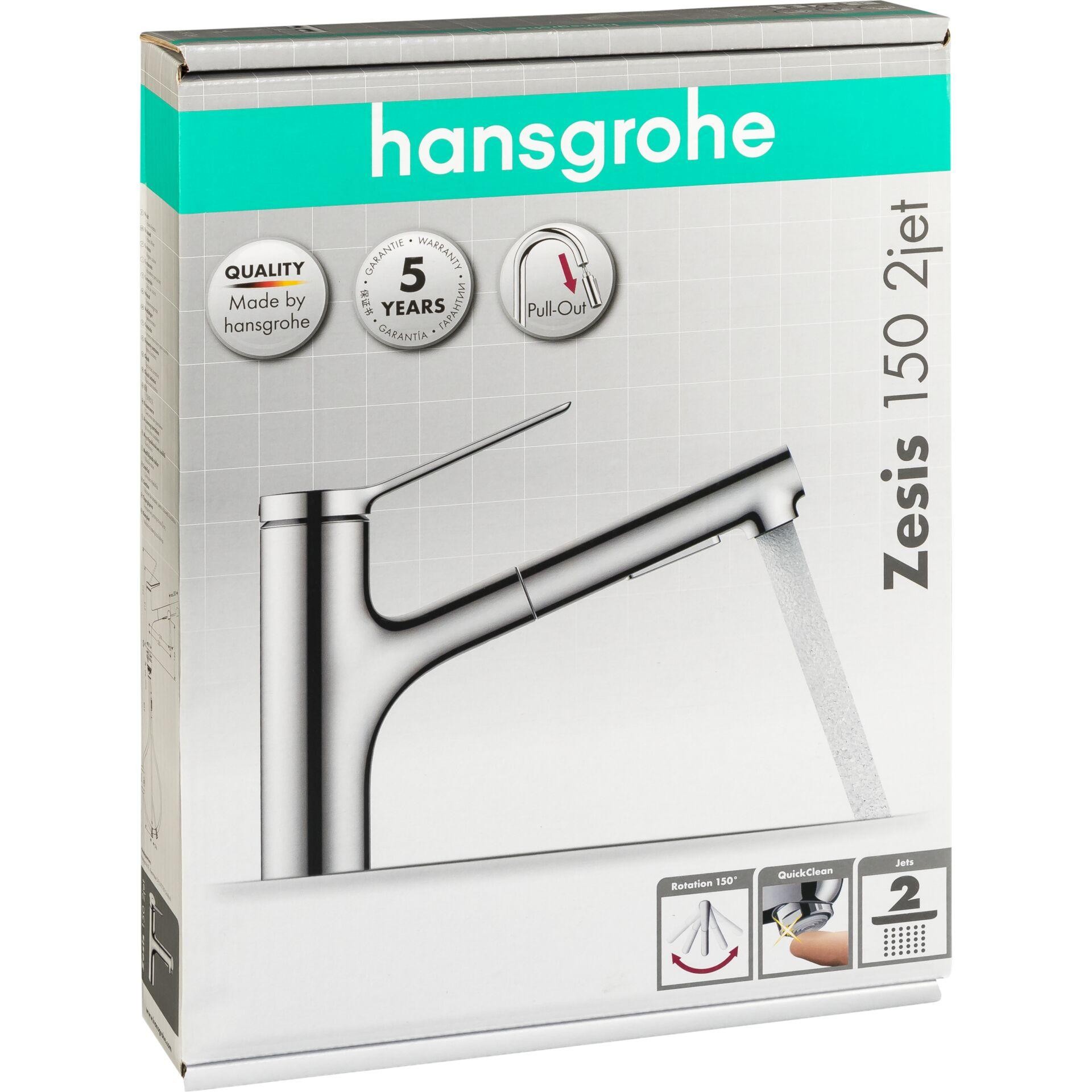 Hansgrohe Zesis M33 Einhebel- Küchenmischer 150 2jet Ausziehb.