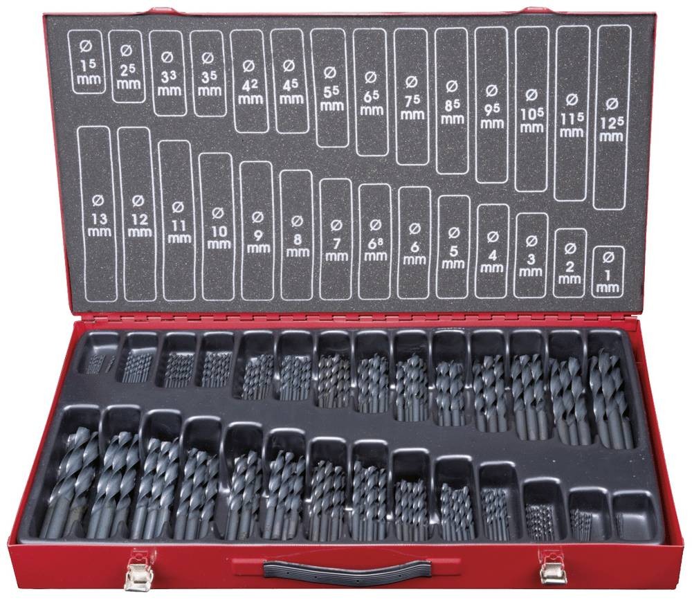 KS Tools 3301650 330.1650 HSS-R Metall-Spiralbohrer-Set 1 mm, 1.5 mm,