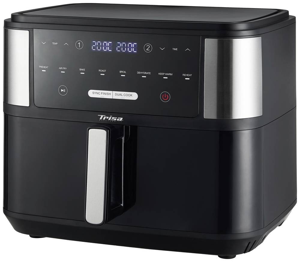 Trisa Crunchy Fry Pro Heißluft-Fritteuse 10l 2400W Schwarz