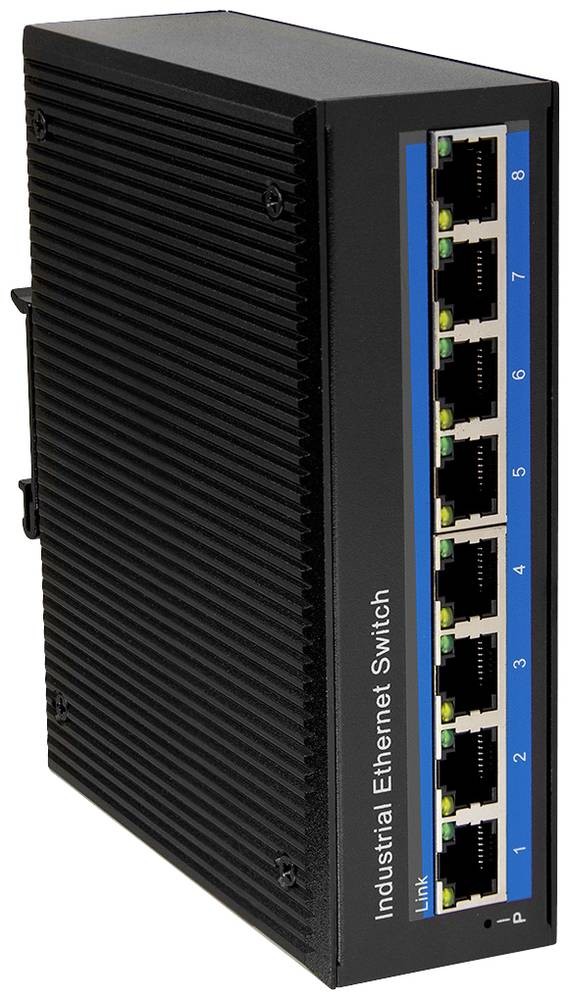 LogiLink Industrial Gigabit Ethernet Switch, 8-Port 10/100/1000 Mbps -