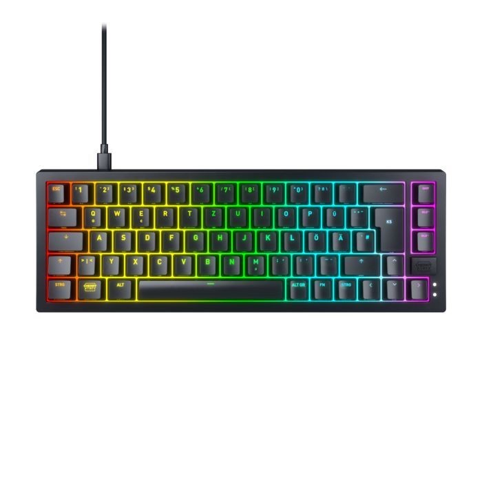 CHERRY K5V2 Compact teclado Juego USB QWERTZ Alemán Negro - CHERRY