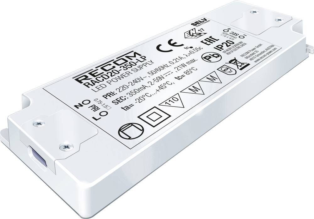 RECOM LED-Treiber 21W 350mA 2 - 59 V/DC 1 pieza
