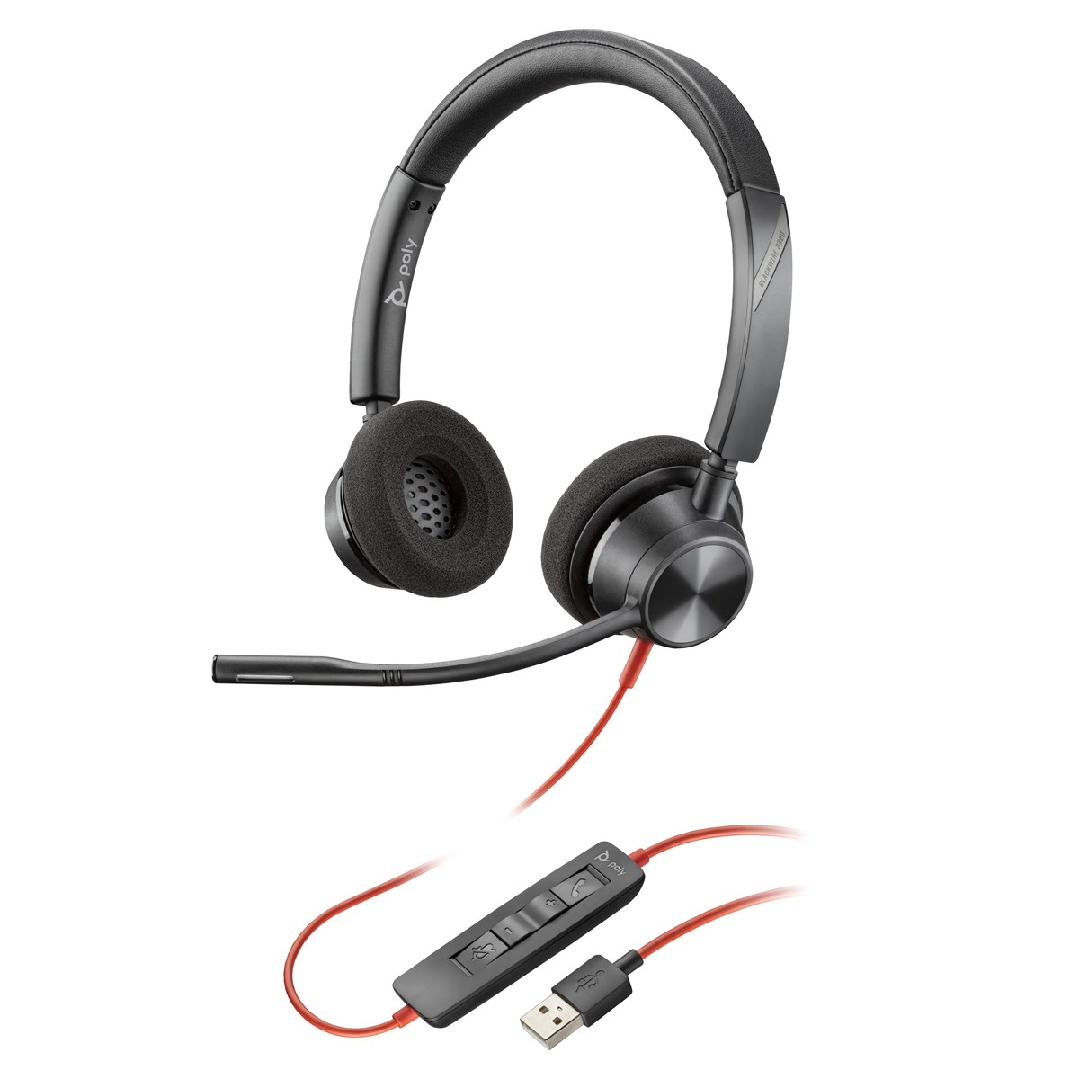 HP Poly Poly Blackwire 3320 USB-A Headset - HP Poly Poly Blackwire