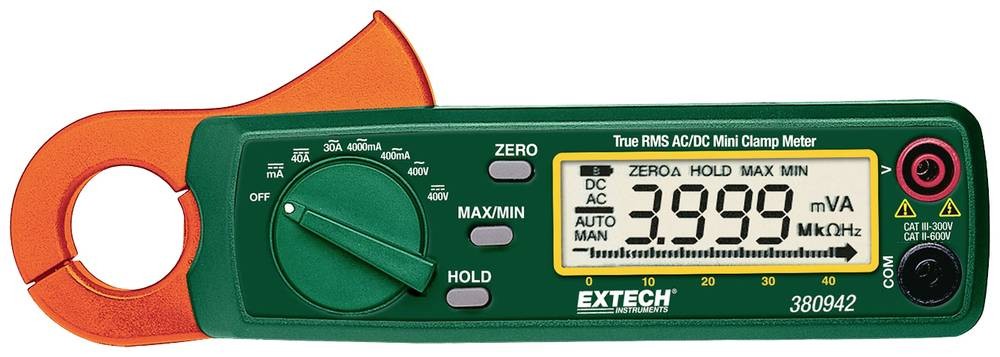 Extech 380942 Stromzange digital CAT II 600 V, CAT III 300V Anzeige (