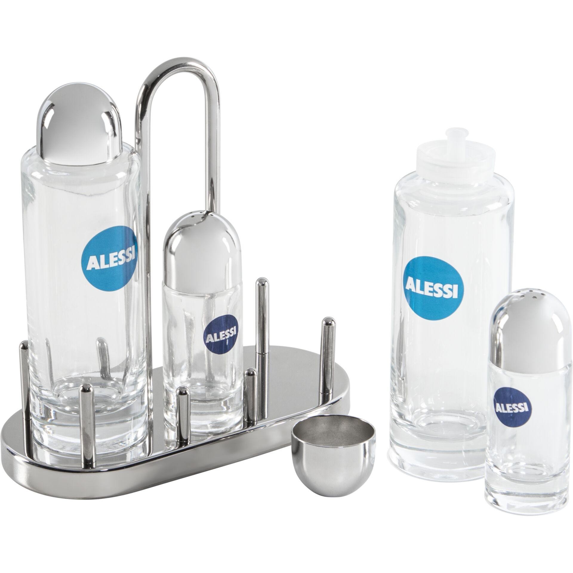 Alessi 5070 oil/vinegar dispenser Can Glass, Stainless steel
