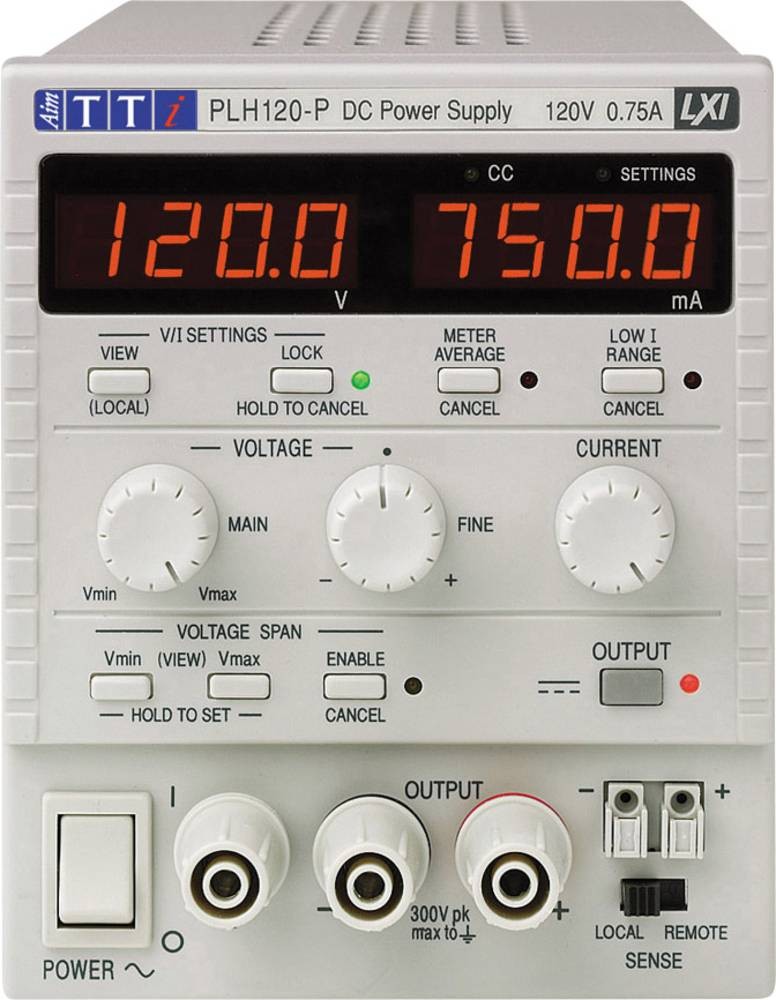 Aim TTi PLH120-P Labornetzgerät, einstellbar 0 - 120V 0 - 0.75A 90W
