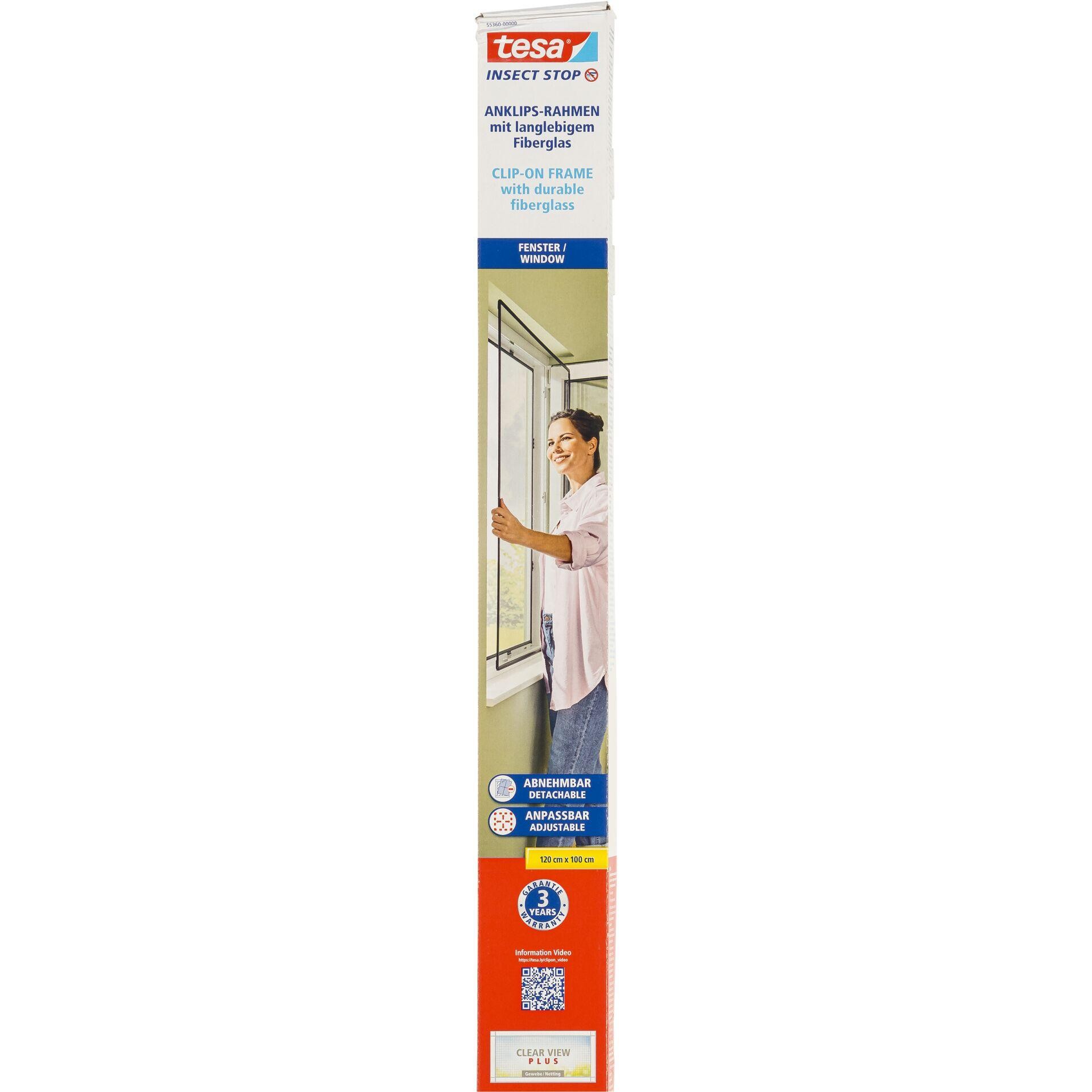 TESA 55360-00000-00 mosquito net Window Anthracite - TESA 55360-00000-