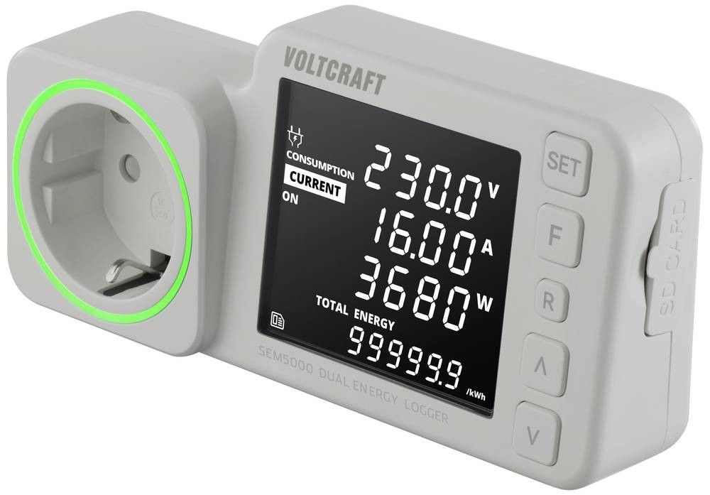 VOLTCRAFT SEM5000 DUAL Energiekosten-Messgerät Kostenprognose,