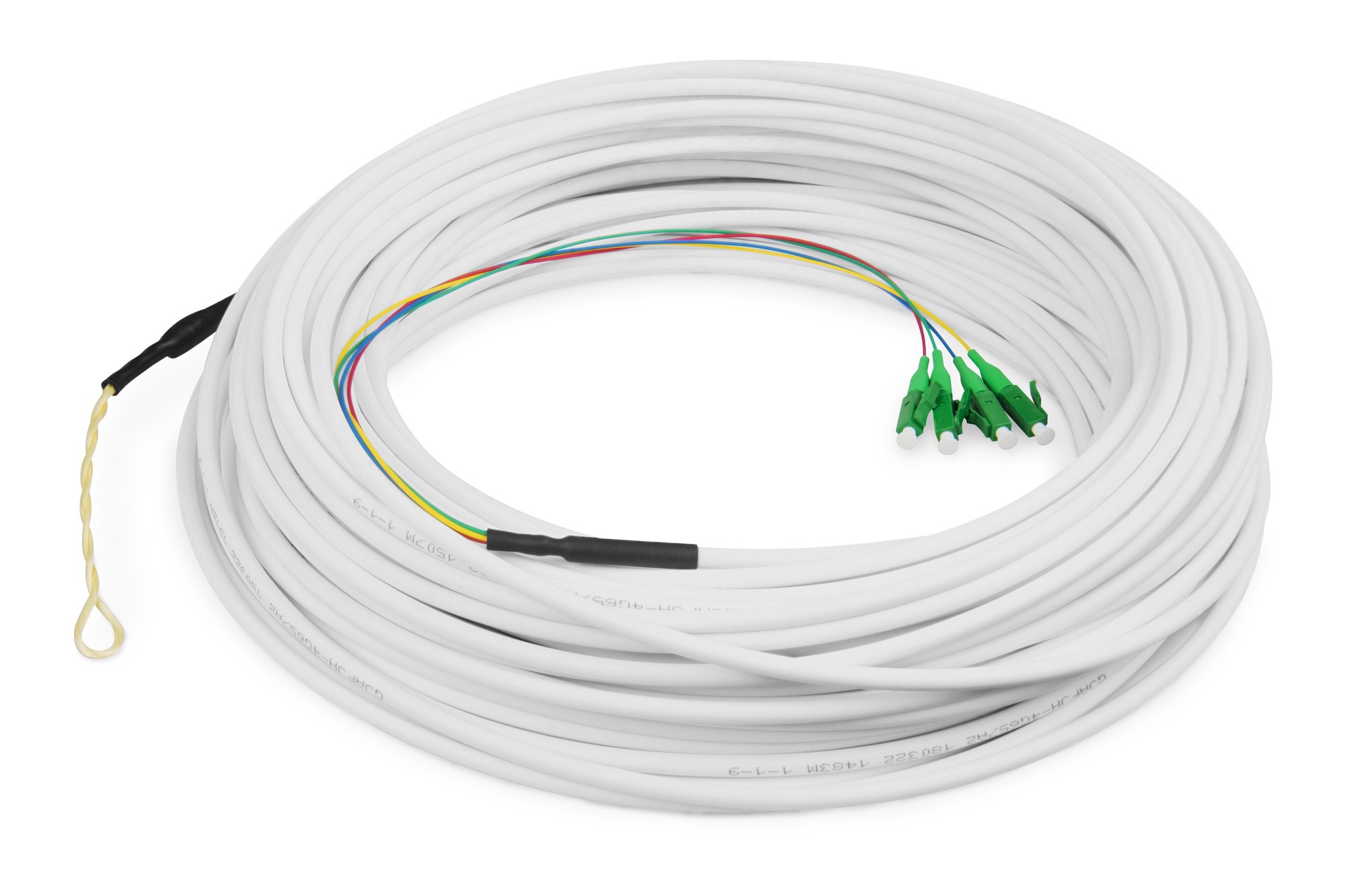 Digitus FTTH drop cable, singlemode, 4 fibers, 4 LC/APC, 30 m -