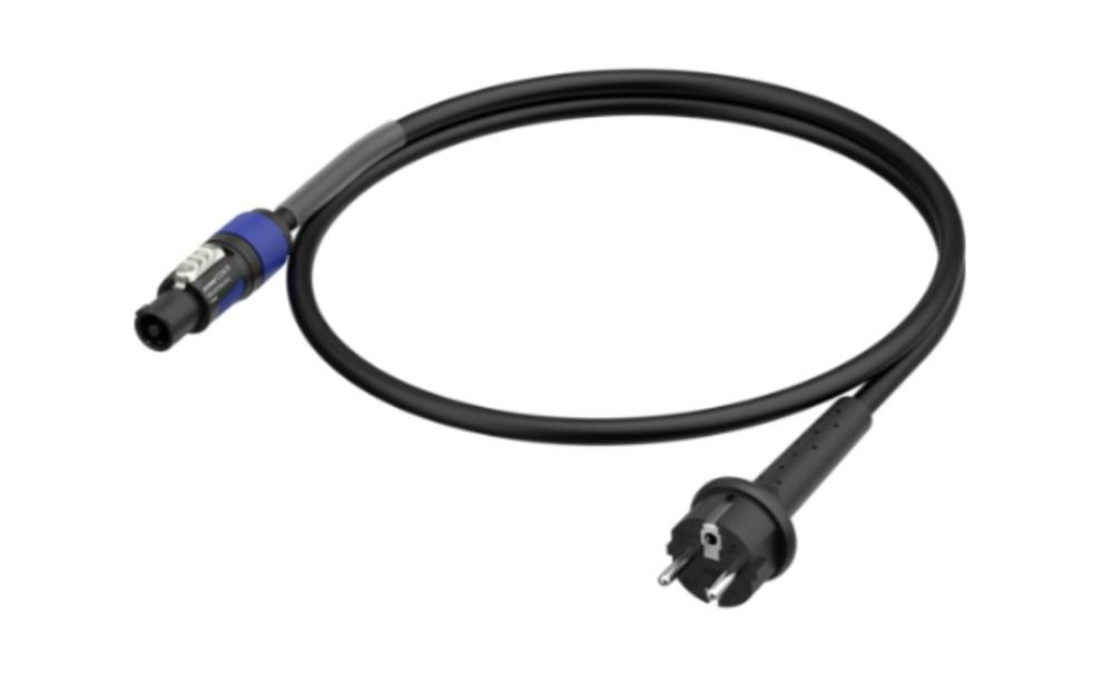 Neutrik 1036410 Strom connection cable black/Blau 1.5m