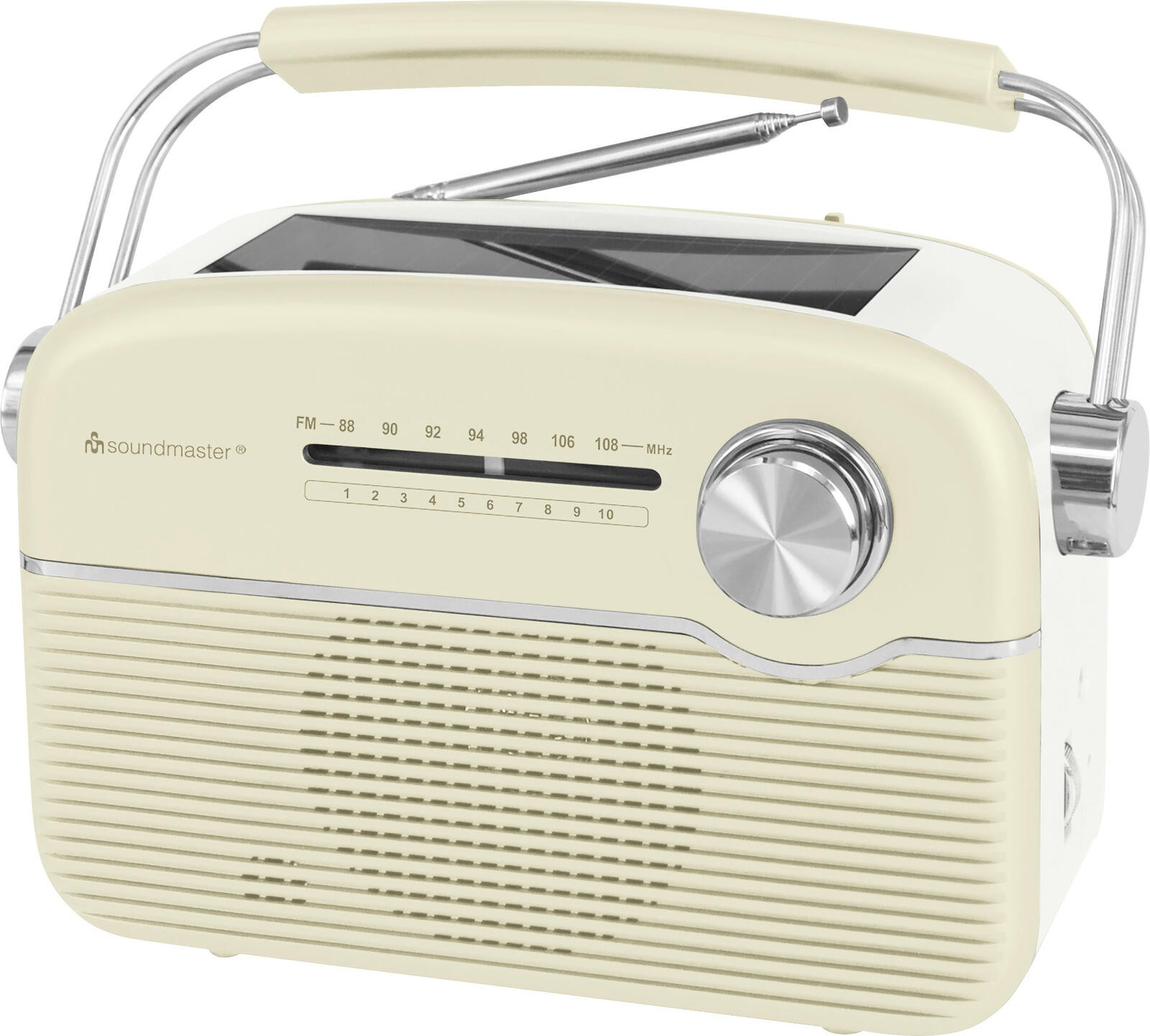 Soundmaster TR480BE Akku-Radio UKW UKW Solarpanel Beige
