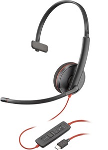 HP Poly Micro-casque Poly Blackwire 3210 monaural USB-C + adaptateur