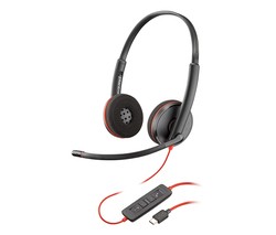 HP Poly Blackwire 3220 Stereo USB-C Headset +USB-C/A Adapter - HP