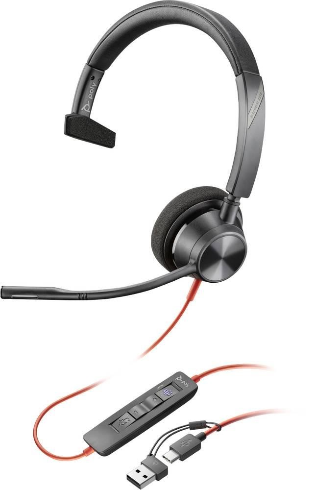 HP Poly Blackwire C3310-M On Ear Headset kabelgebunden Mono Schwarz