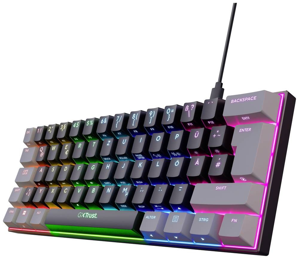 Trust GXT867 ACIRA Mini Kabelgebunden Gaming-Tastatur Deutsch, QWERTZ