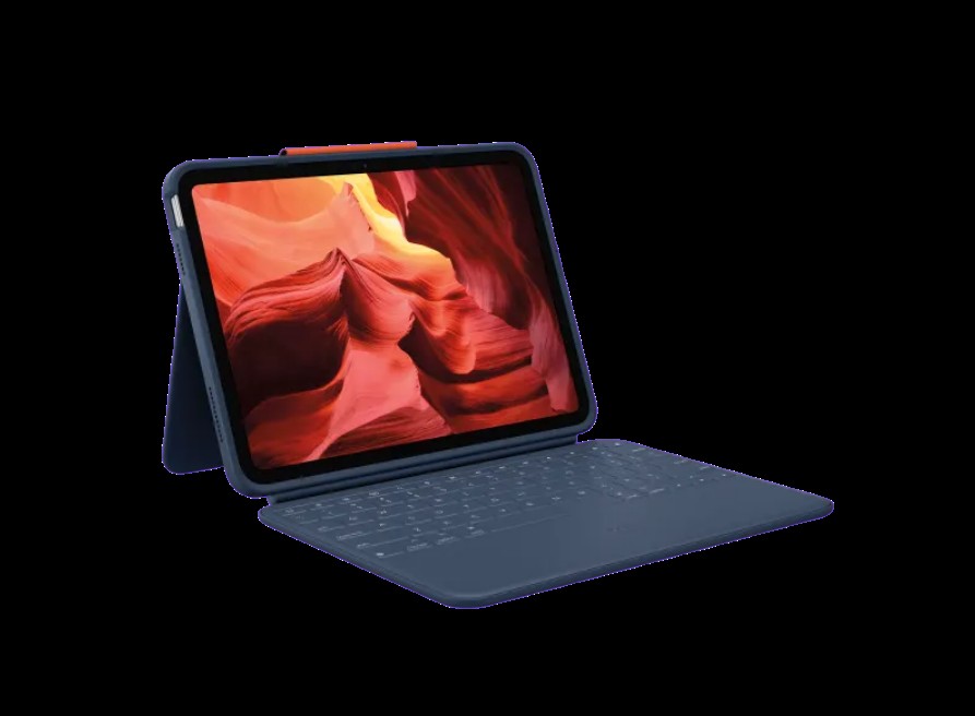 Logitech Rugged Combo 4 QWERTZ-Layout, blau