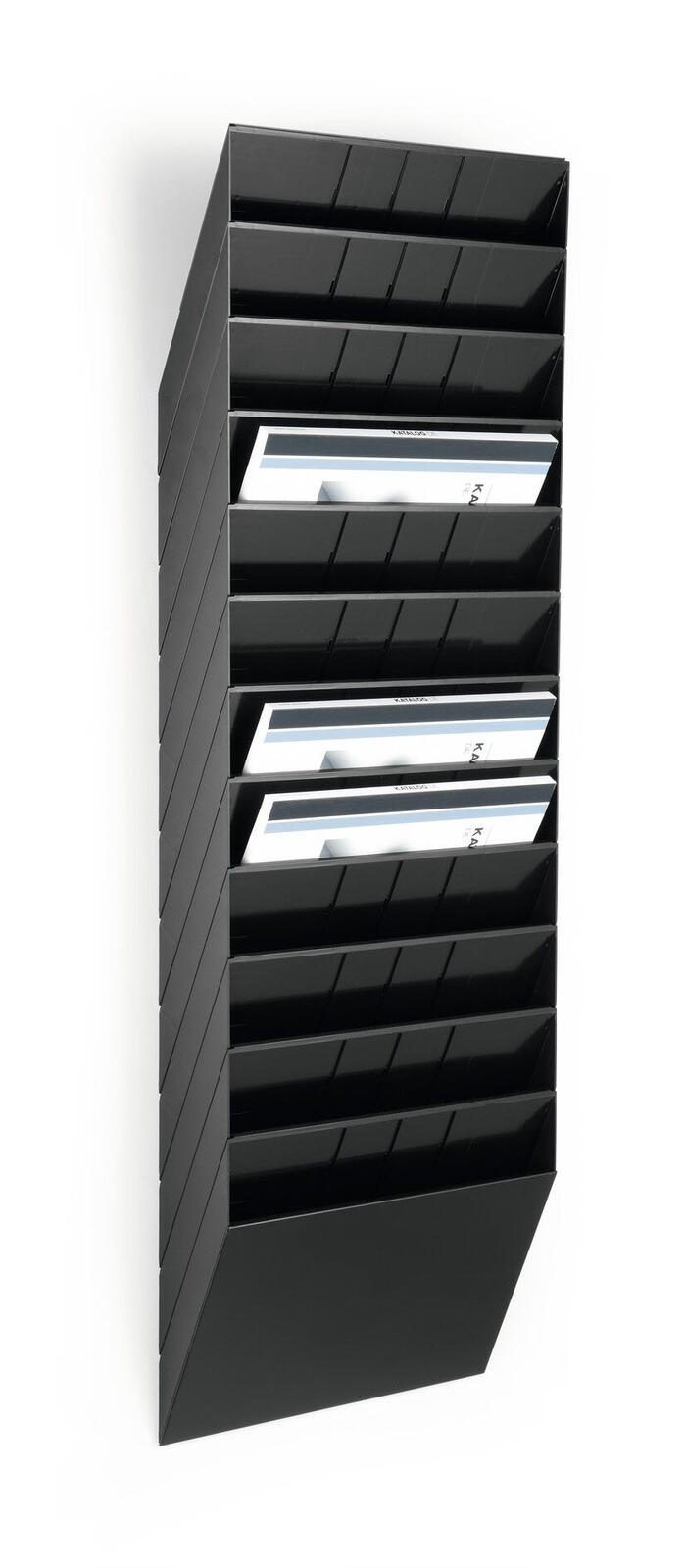 Durable FLEXIBOXX literature rack 12 shelves Black - Durable