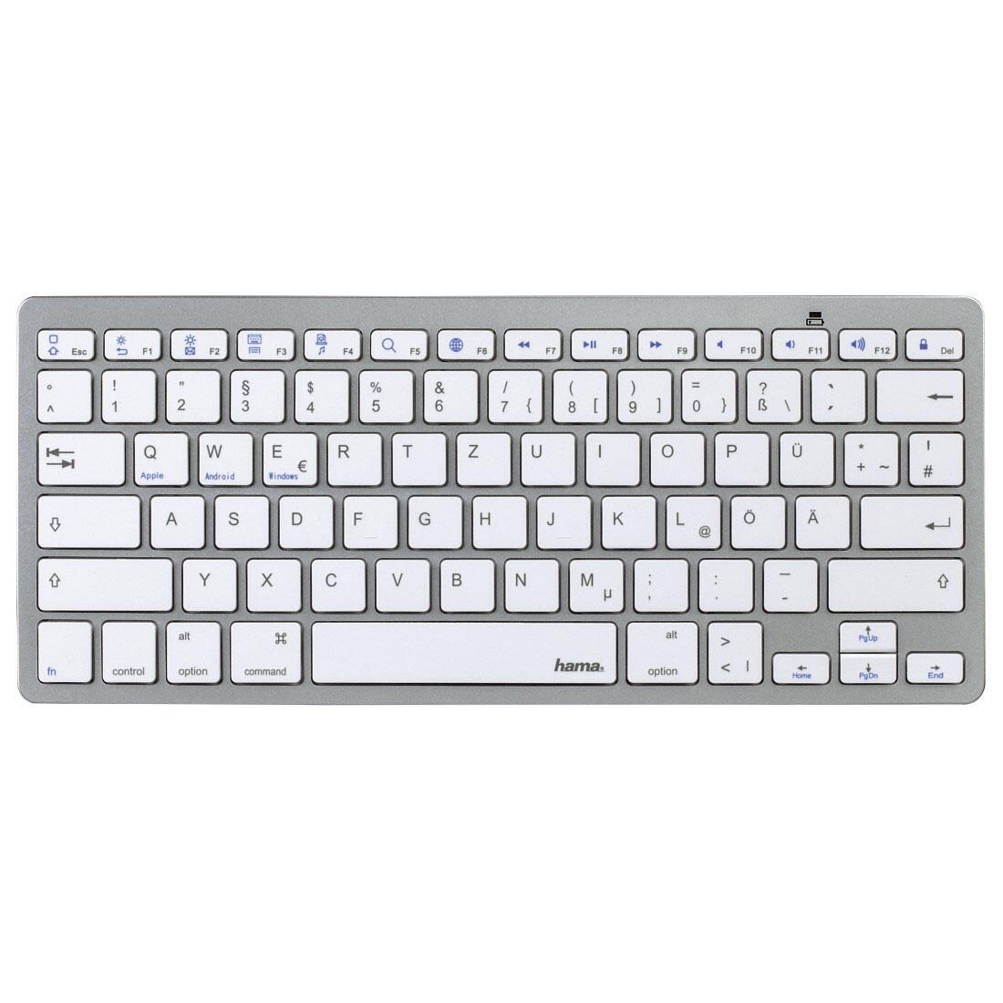Hama Tastatur kabellos KEYALL X510 silber