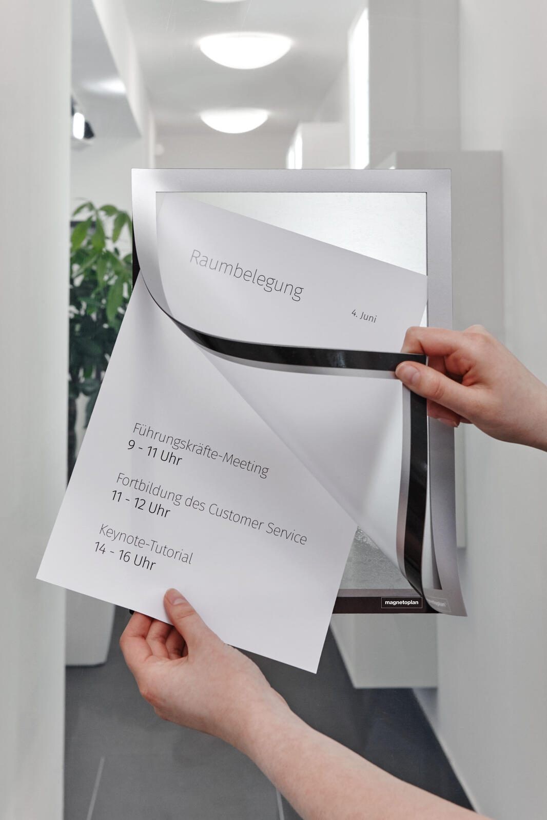 Magnetoplan 1132032 Dokumentenhalter Silber DIN A3