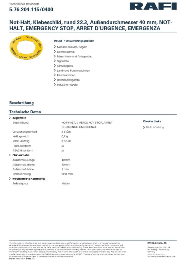 RAFI 5.76.204.115/0400 non classé - RAFI 5.76.204.115/0400