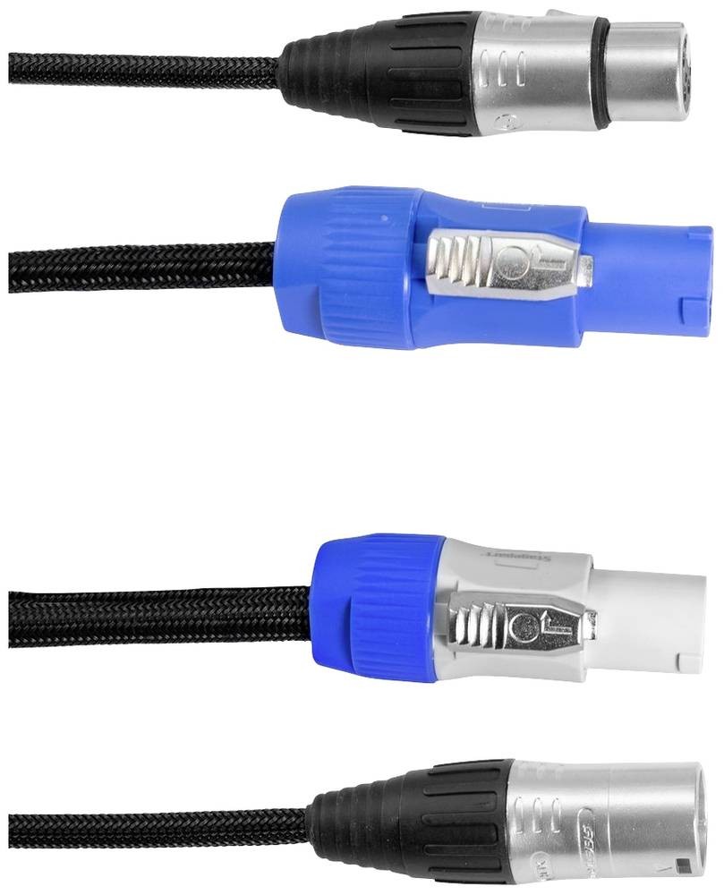 Eurolite Power-Hybrid DMX Verbindungscâble [1x XLR-prise mâle 3