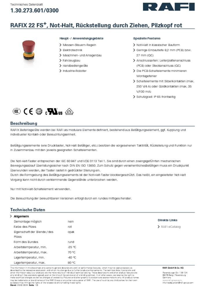RAFI RAFIX 22 FS Leuchtdrucktaster 1St.
