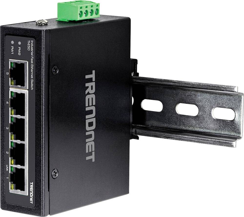 TRENDnet Industrie Switch 5 Port Fast Ethernet L2 DIN-Rail