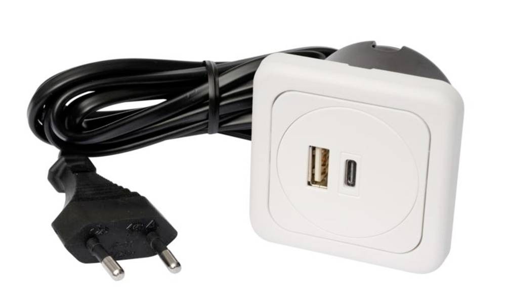 InterBär 9016-018.81 3fach USB-Ladesteckdose 1er Set avec USB, avec