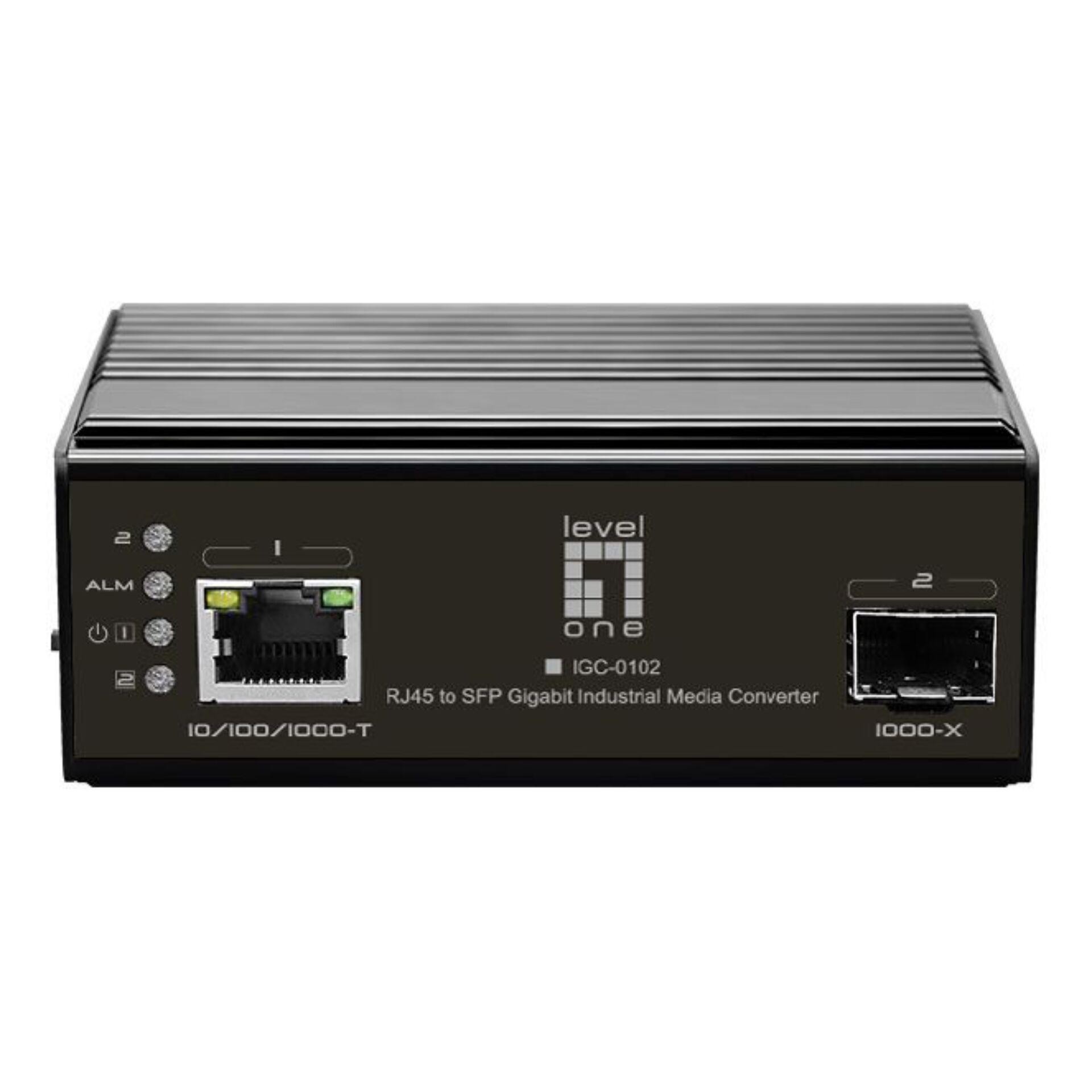 LevelOne IGC-0102 network media converter 1000 Mbit/s Black -