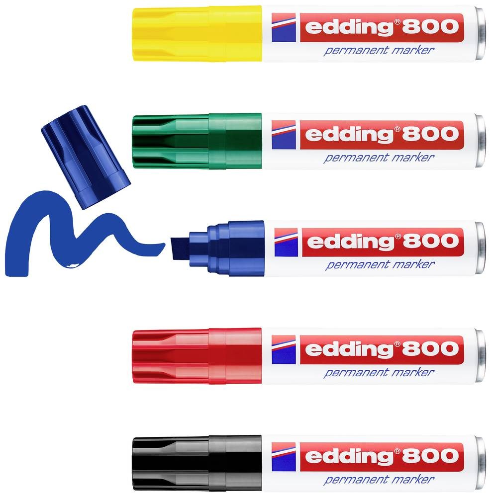 Edding 4-800999 Permanentmarker black, Rot, Blau, green,