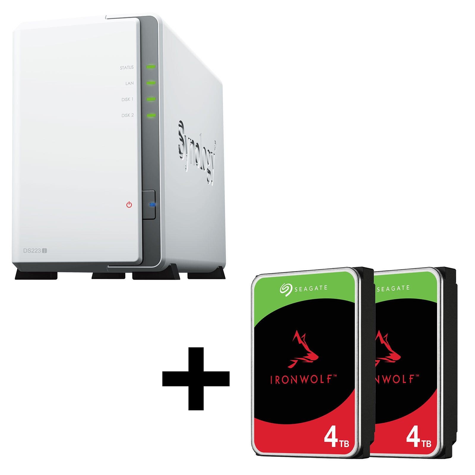 Synology DiskStation DS223J 2 Einschübe NAS-Server Leergehäuse +