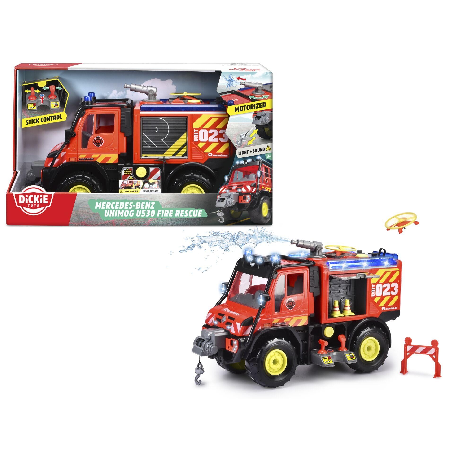 Dickie Toys Einsatzfahrzeug Modell Mercedes Benz Unimog U530 Fire
