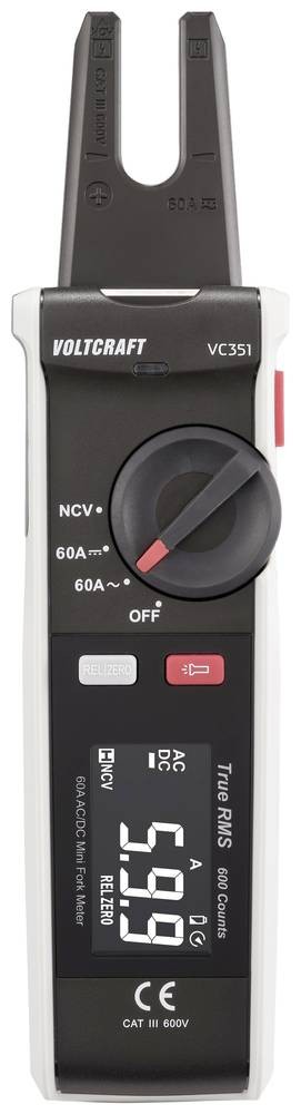 VOLTCRAFT VC-351 Stromzange kalibriert (ISO) CAT III 600V Anzeige (