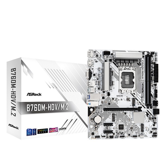 Asrock B760M-HDV/M.2 motherboard Intel B760 LGA 1700 micro ATX -