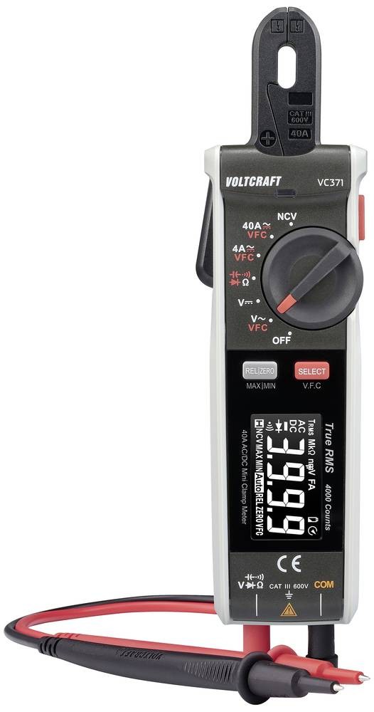 VOLTCRAFT VC-371 Stromzange kalibriert (ISO) digital CAT III 600V