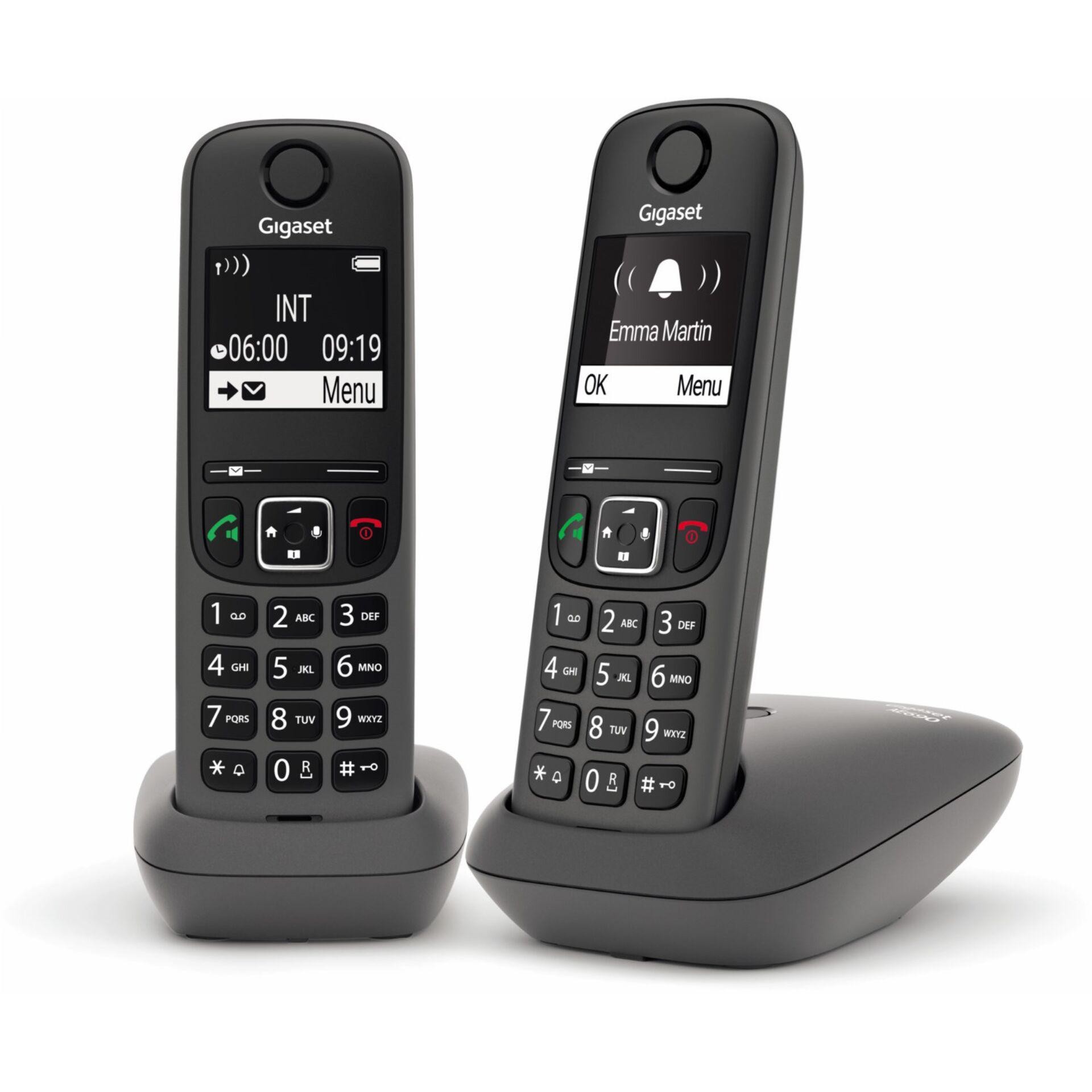 Gigaset AE690 Analog/DECT telephone Caller ID Anthracite - Gigaset