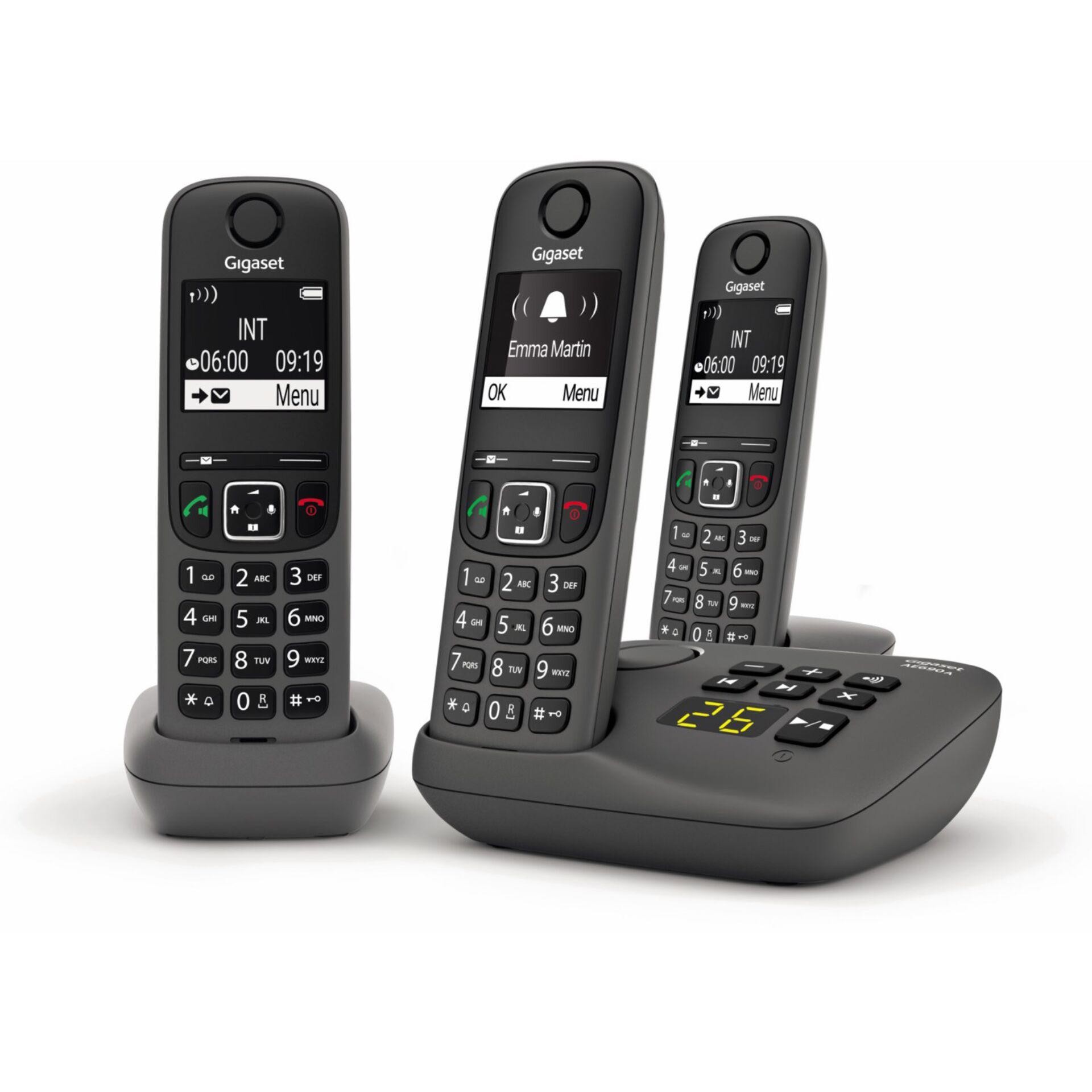Gigaset AE690A Analog/DECT telephone Caller ID Anthracite - Gigaset