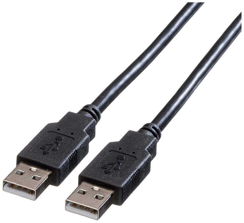 Roline USB-câble USB 2.0 USB-A prise mâle 0.80m noir Geschirmt 11.