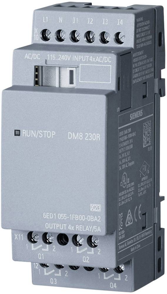 Siemens LOGO! DM8 230R 0BA2 SPS-Erweiterungsmodul 115 V/AC, 115 V/DC,