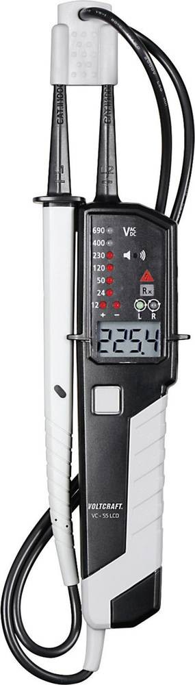 VOLTCRAFT VC-55 LCD Zweipoliger Spannungsprüfer kalibriert (ISO) CAT