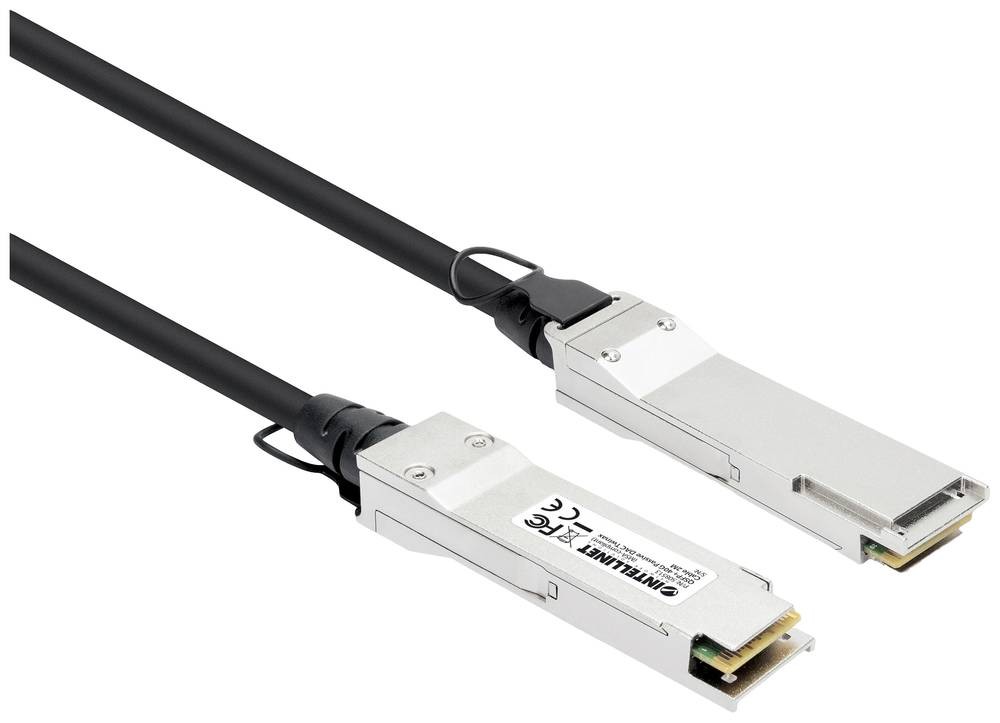 Intellinet 508513 Cable de fibra óptica e InfiniBand 2 m QSFP+ Negro,