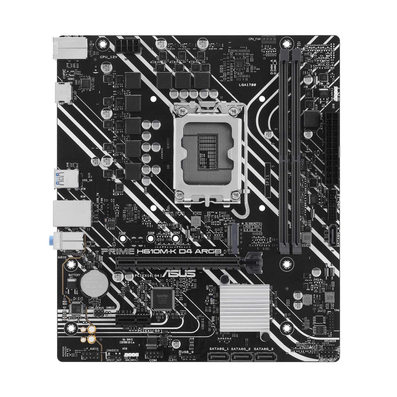 ASUS PRIME H610M-K D4 ARGB Intel H610 LGA 1700 micro ATX - ASUS PRIME