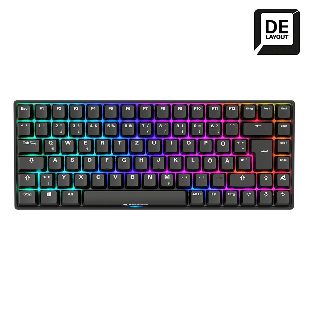 Sharkoon SKILLER SGK50 S3 PBT (schwarz. DE-Layout. Gateron G Pro 3.0