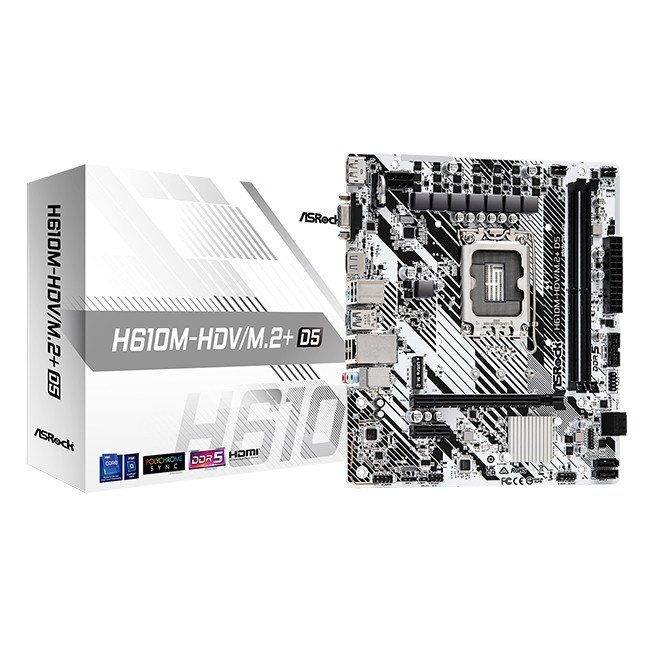 Asrock H610M-HDV/M.2+ D5 Intel H610 LGA 1700 micro ATX - Asrock H610M-