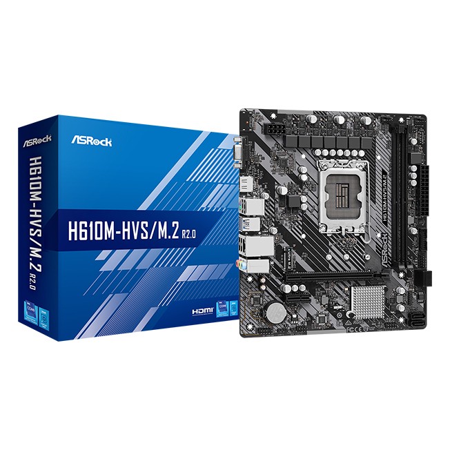 Asrock H610M-HVS/M.2 R2.0 Intel H610 LGA 1700 micro ATX - Asrock