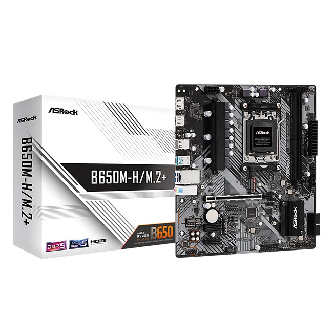 Asrock B650M-H/M.2+ AMD B650 Socket AM5 micro ATX - Asrock B650M-H/M.